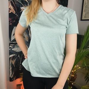 DONATING SOON light gray/blue adidas tee